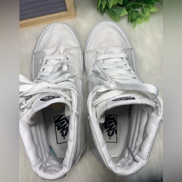 VANS Canvas Sk8-Hi True White Shoes size 7 high top - Picture 7 of 10